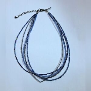 NY Choker 5 Strand Multi Layer Beads Necklace